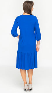 Tier Hem Dress Jersey - Royal Blue
