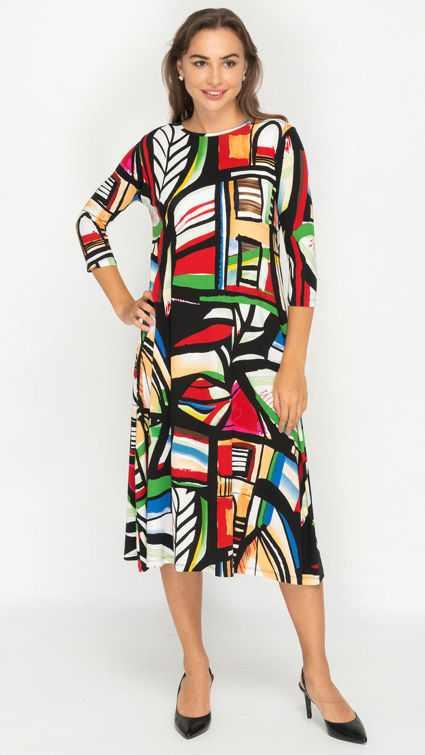 A-Line Dress - Multi Print
