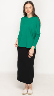 Soft Terry Dolman Monkey Top - Green Kelly *XS & SMALL ONLY*