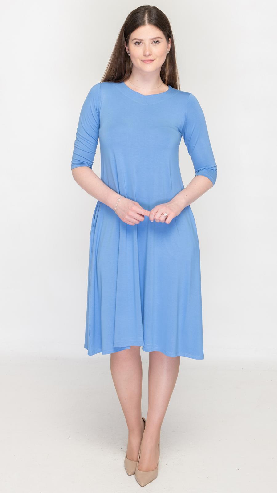 V-Neck Bamboo Jersey Dress *POCKETS* – KMW