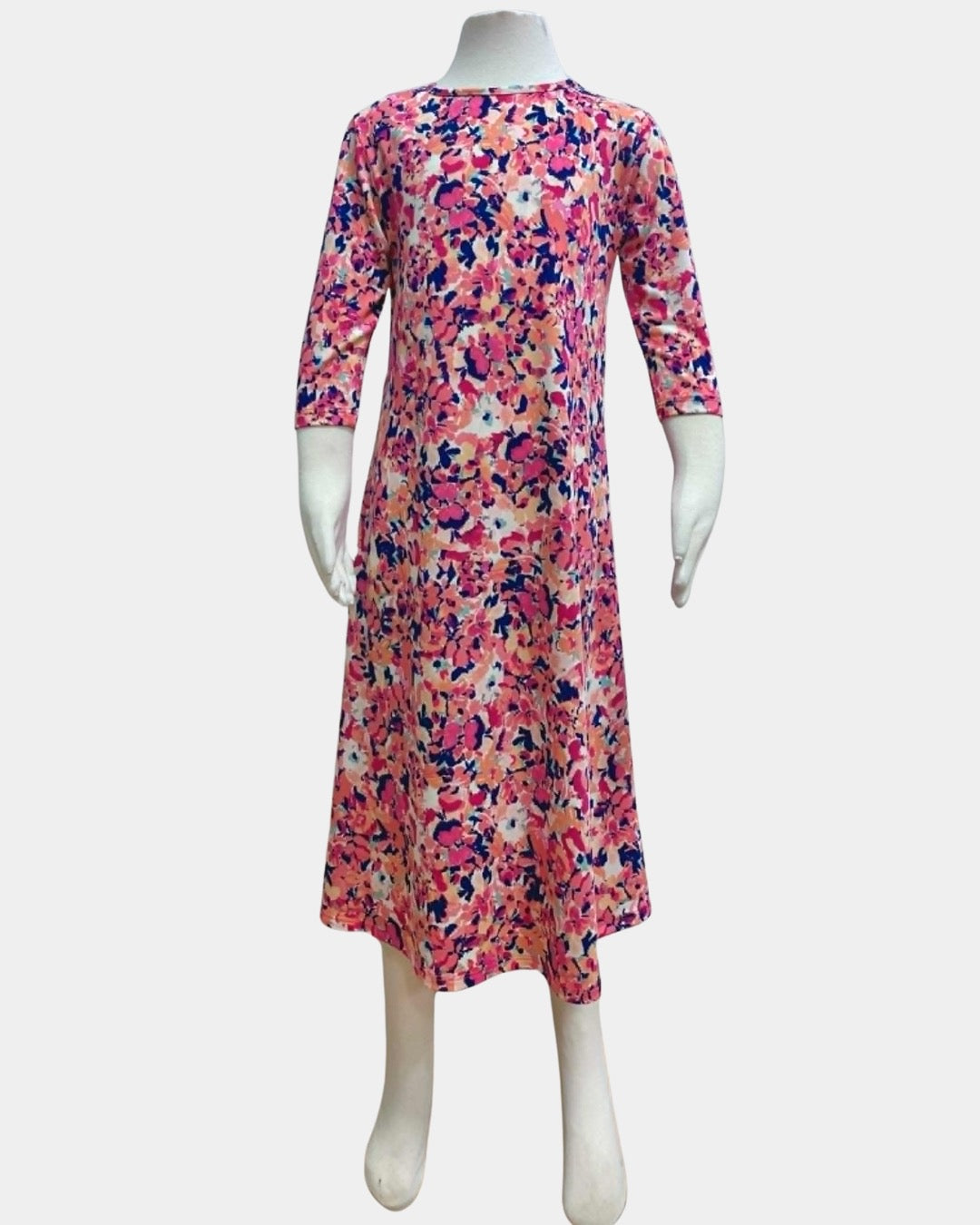 Girls Tunic Dress - Coral Floral