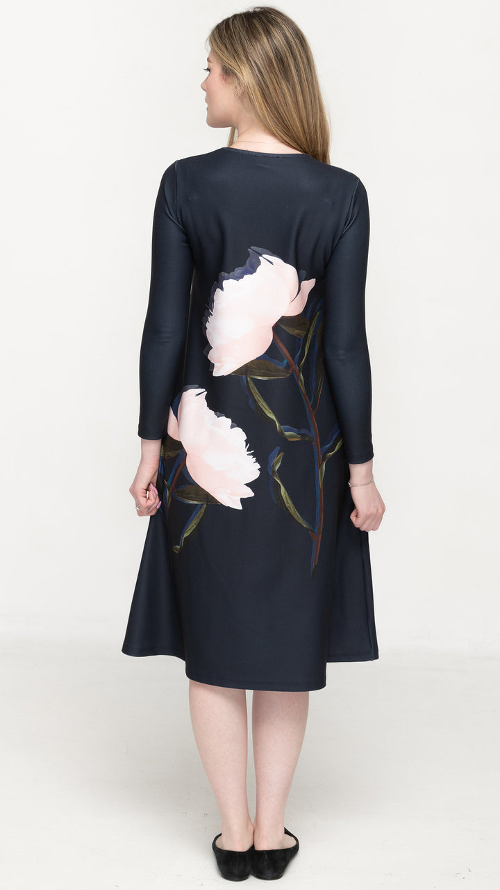 Midnight Peony Dress