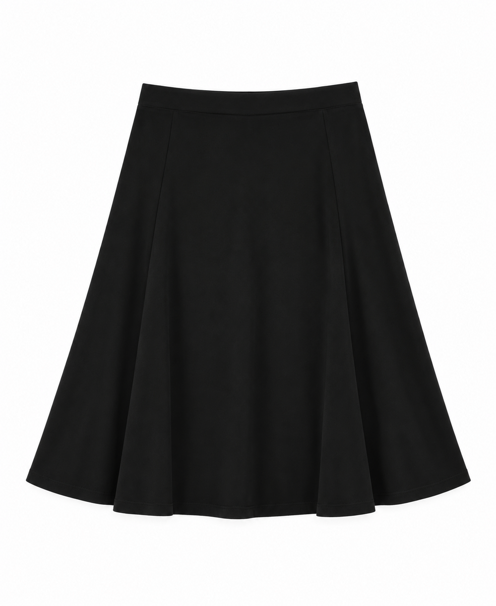 KMW Style 1106LJ Black Jersey Skirt - Side