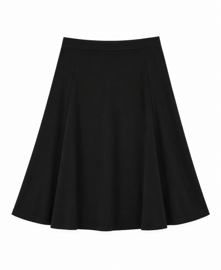 KMW Style 1106LJ Black Jersey Skirt - Side