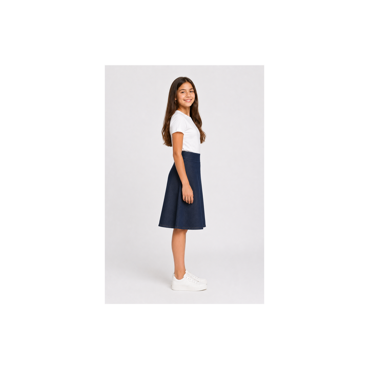 Girls  Flare Skirt - Stretch Denim