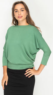 Dolman Waisted Top - Green *XS ONLY*