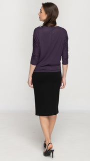 Dolman Waisted Top - Eggplant