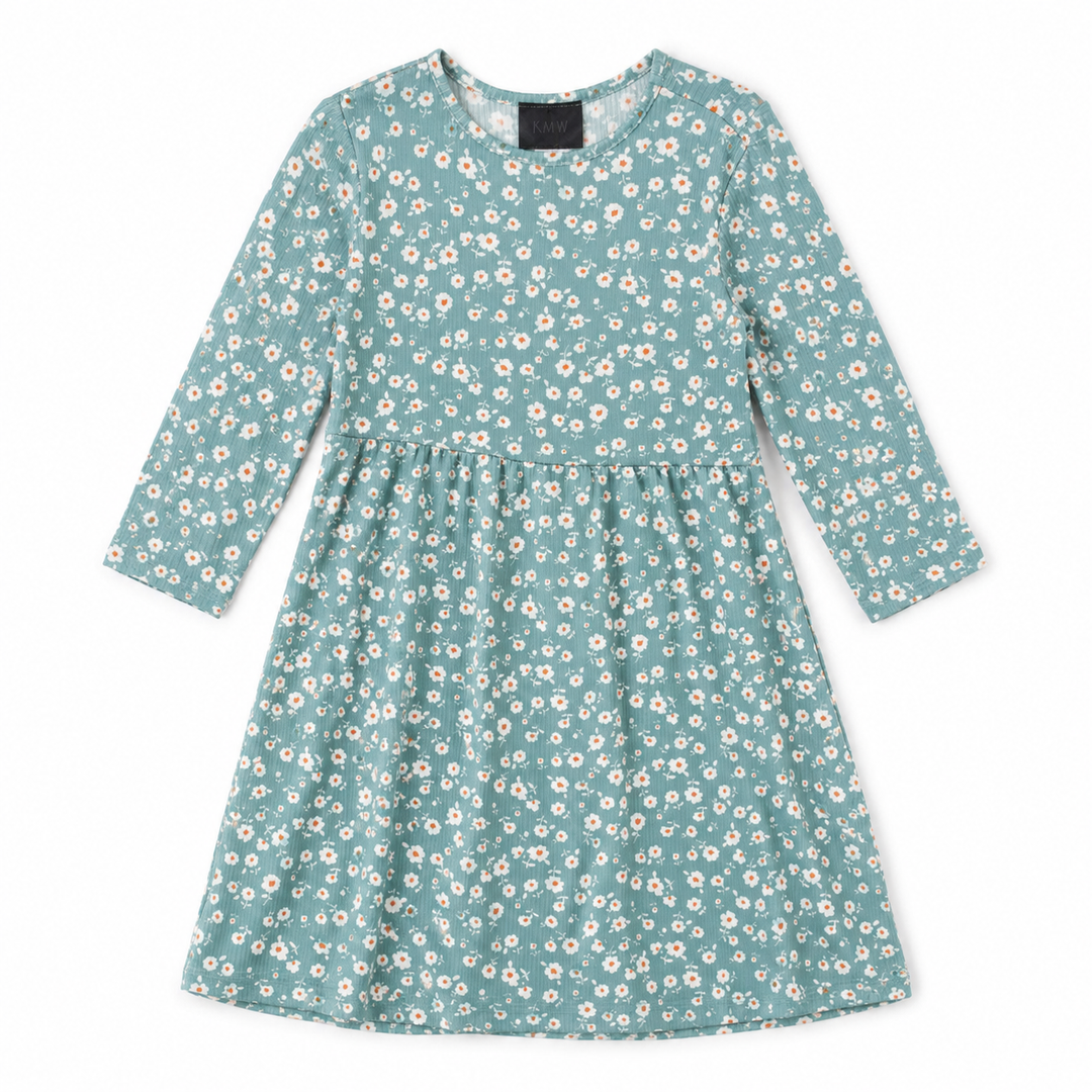 Girls Play Dress - Mint Ditsy Floral