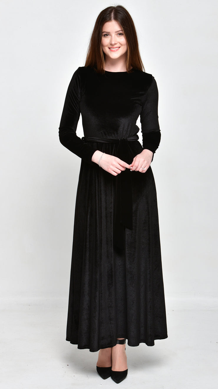 Maxi Belted Dress - Velvet