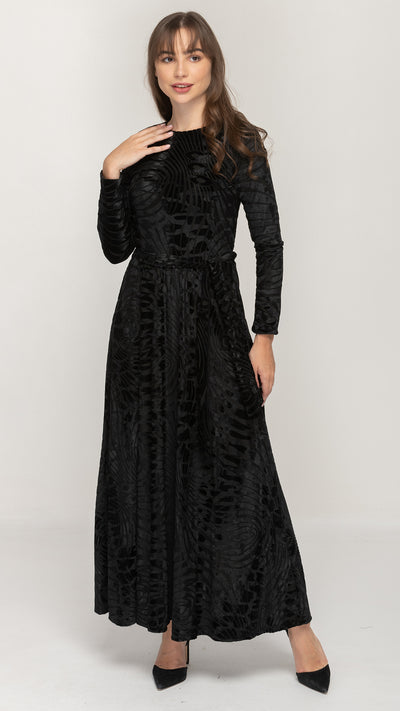 Maxi Belted Dress - Velvet