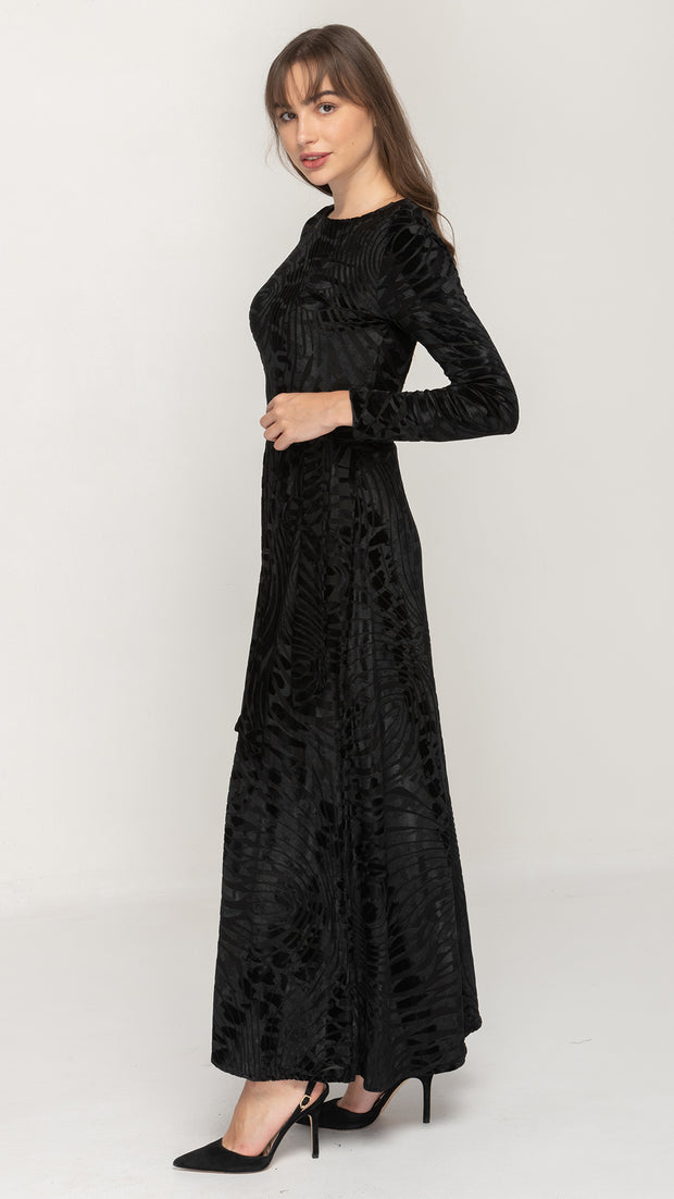 Maxi Belted Dress - Velvet