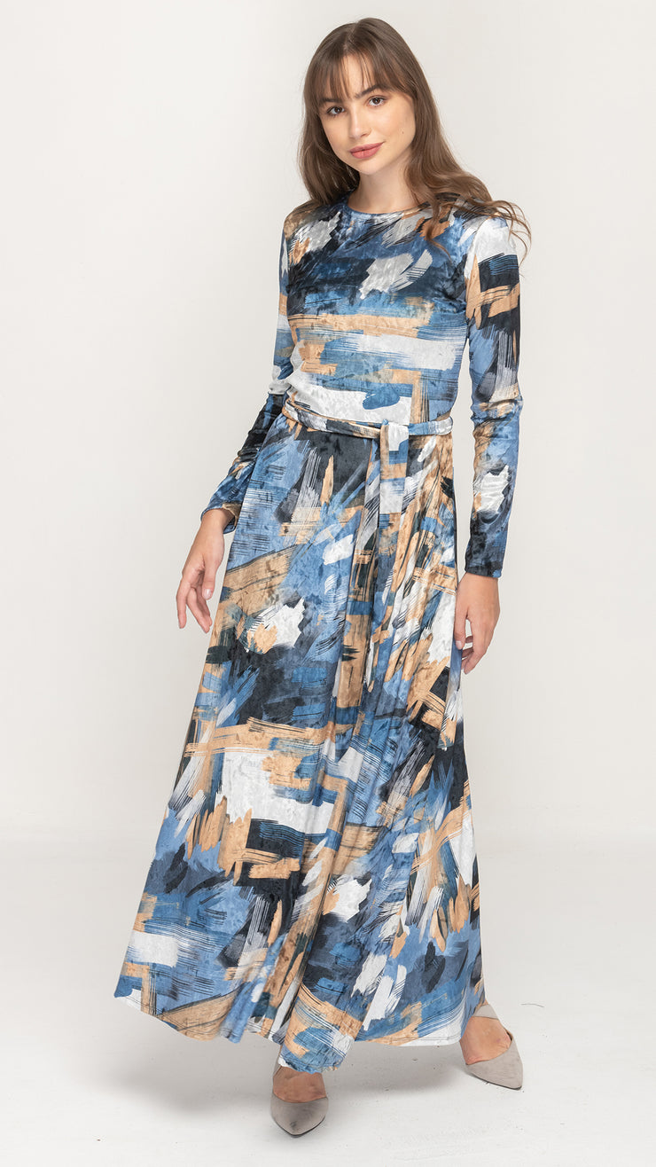 Maxi Dress - Velvet Print