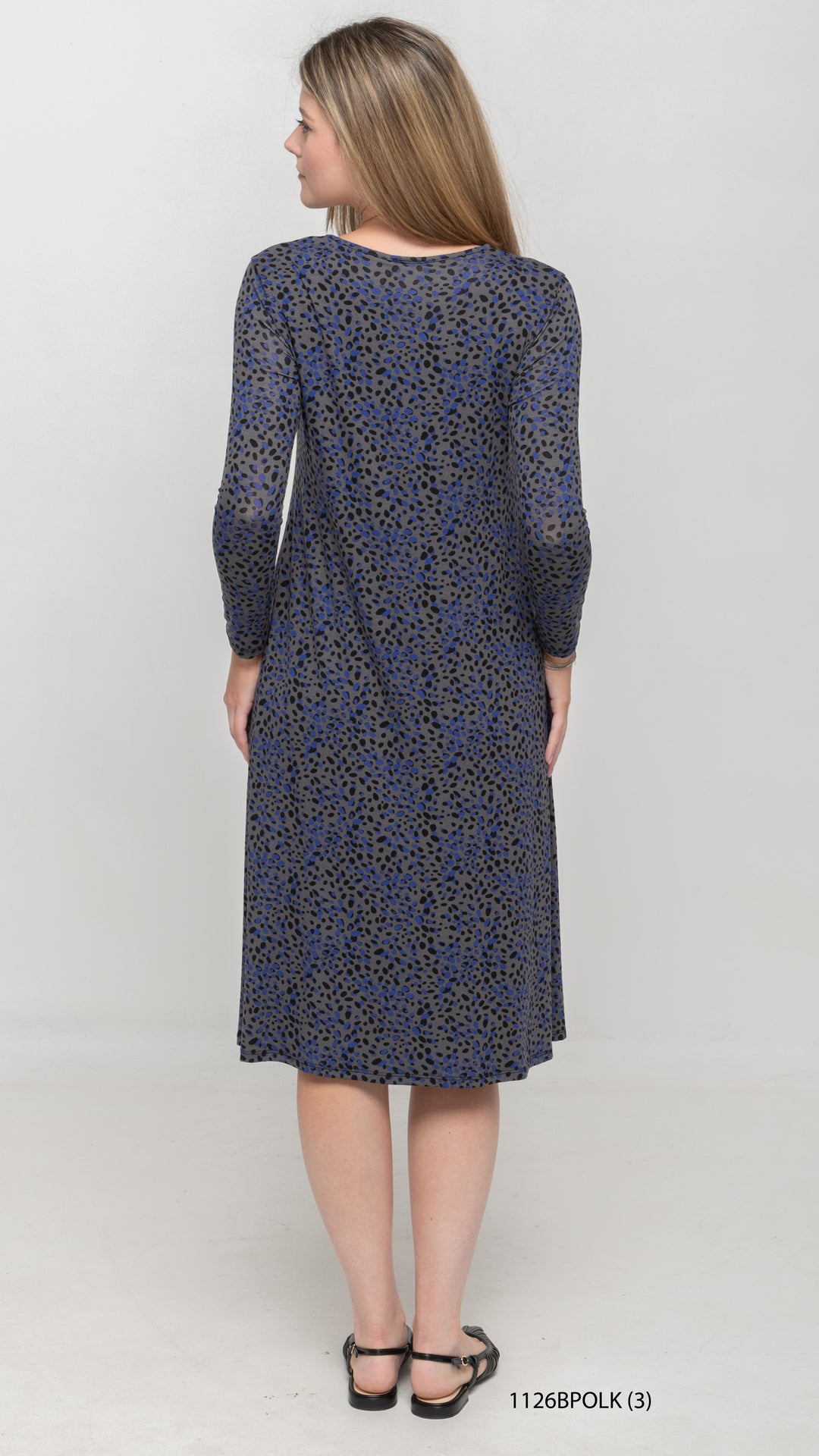 A-Line Jersey Dress Polkadot