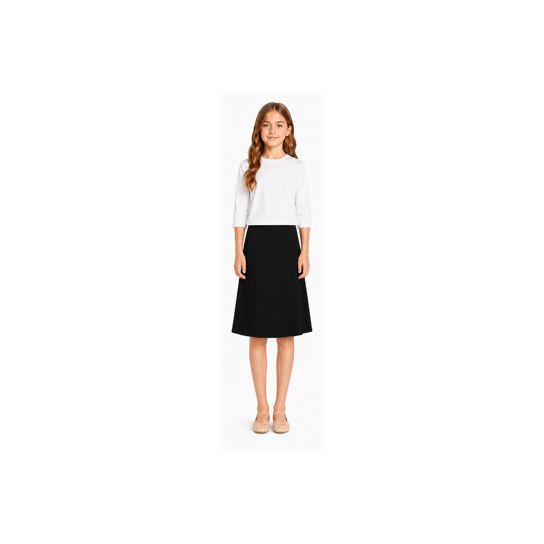 Girls Panel Skirt - Black