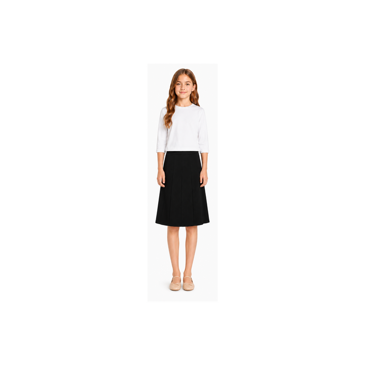 Girls Panel Skirt - Black
