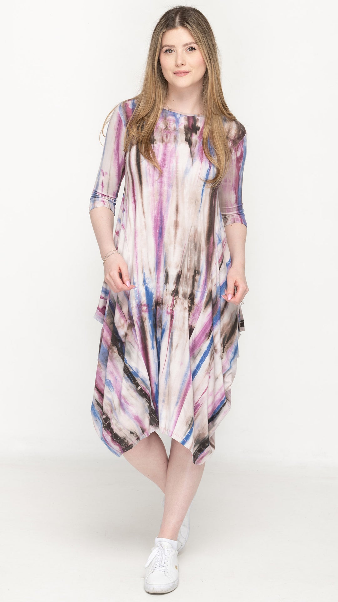 Boho Dress Pink/Brown Tie dye