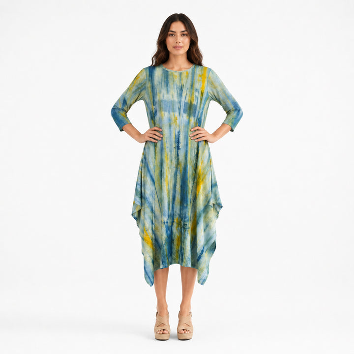 Boho Dress Green Tie Dye
