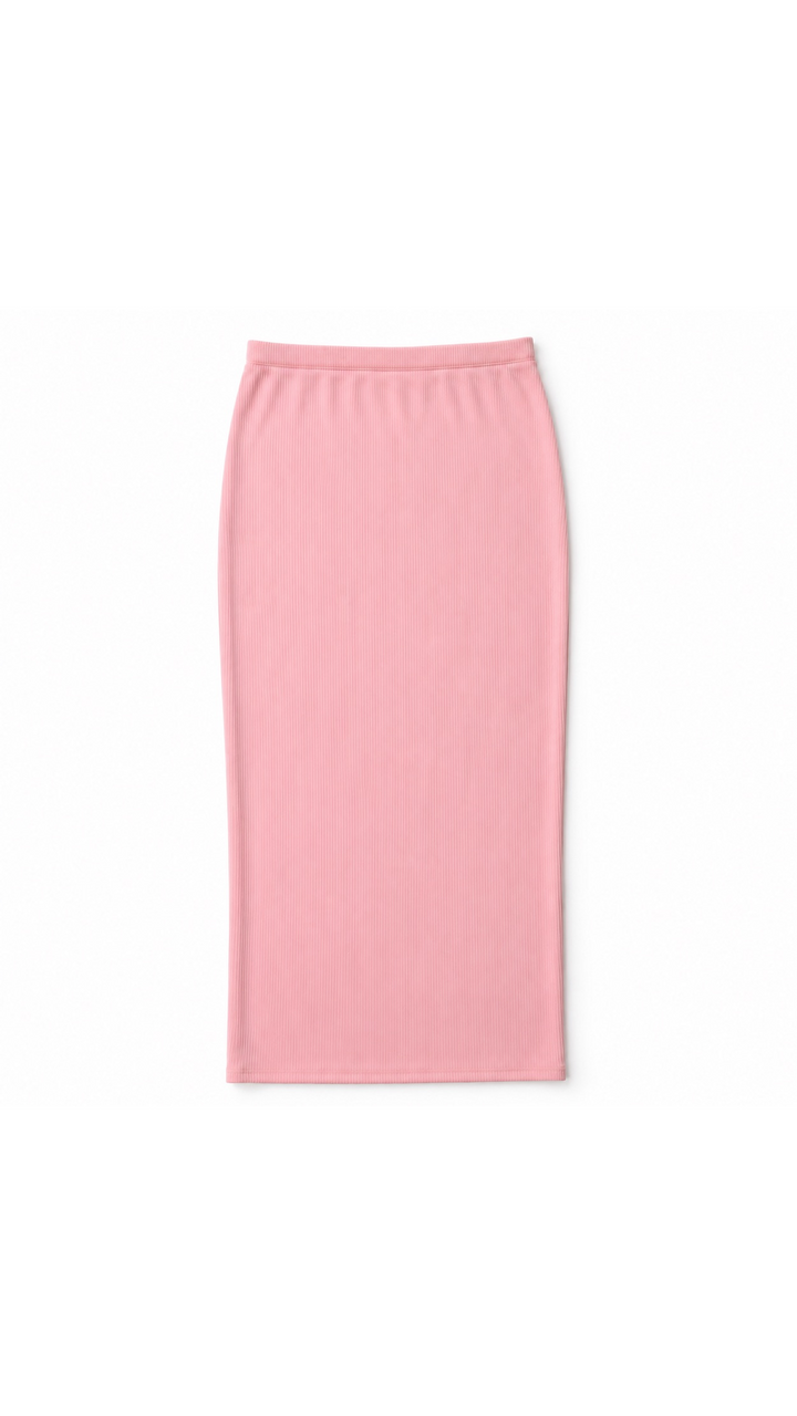 Midi Tube Skirt -  Rib