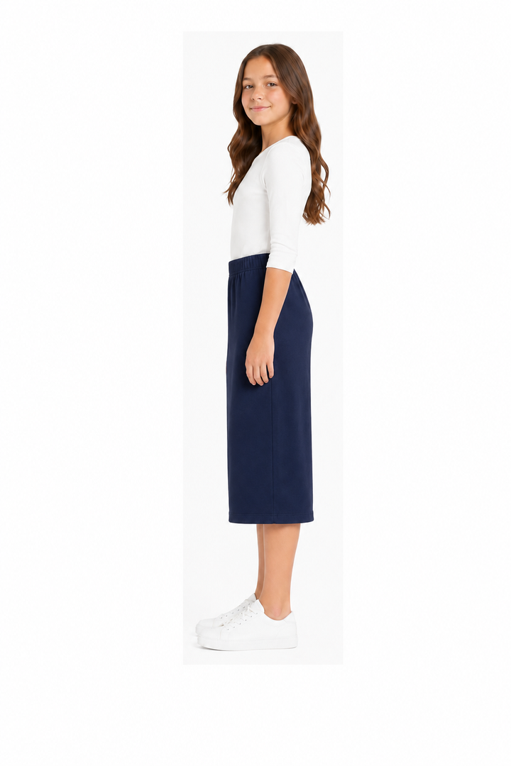 Girls Midi Tube Skirt - Navy