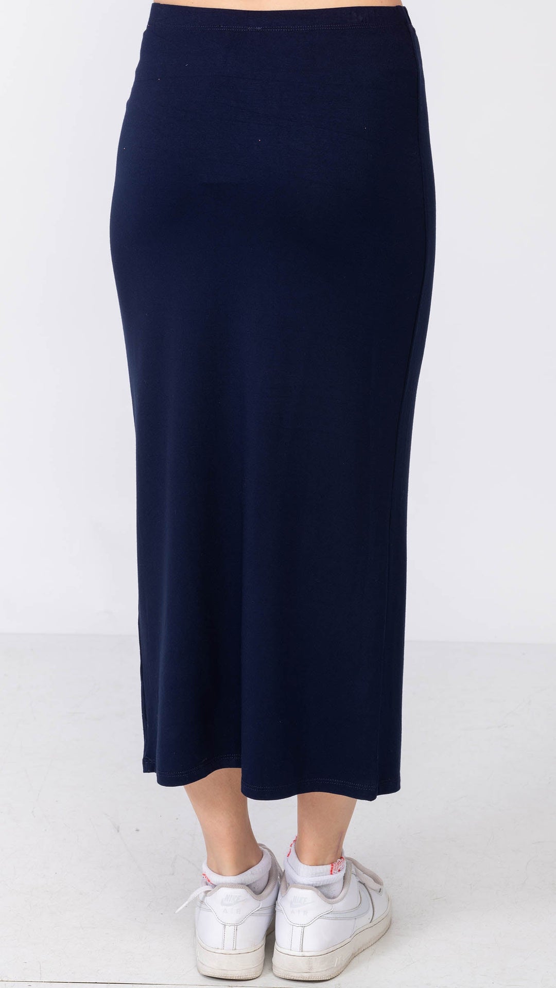 1219 Jersey Tube Skirt Navy