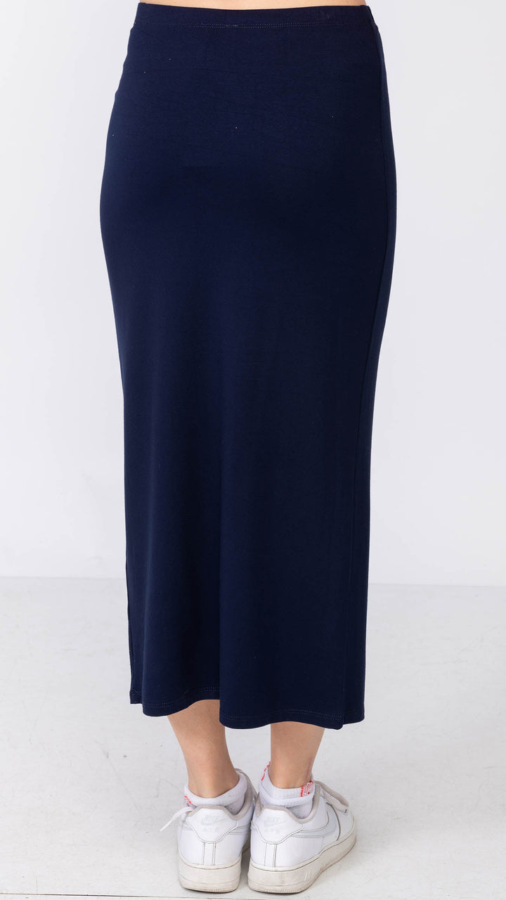 1219 Jersey Tube Skirt Navy