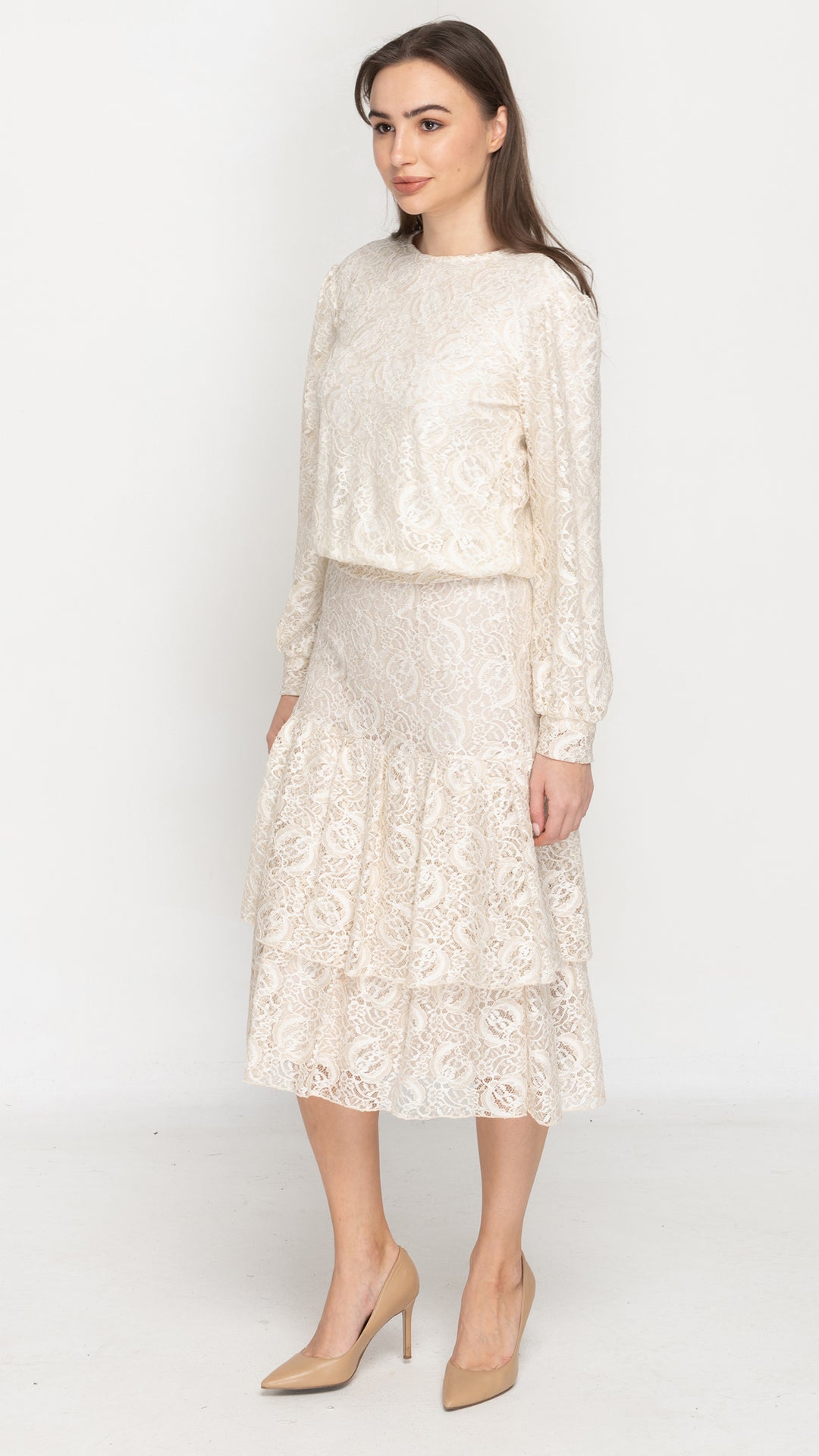 Ruffle Skirt - Ivory Lace