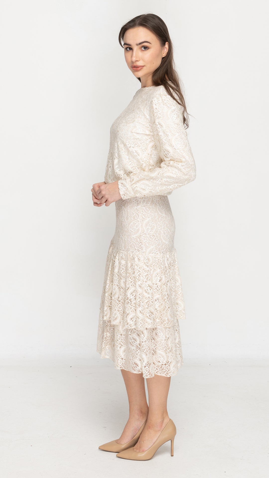 Ruffle Skirt - Ivory Lace