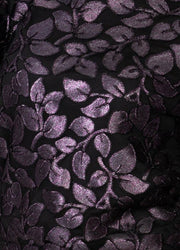 Puffy Sleeve Top -  Purple Metallic