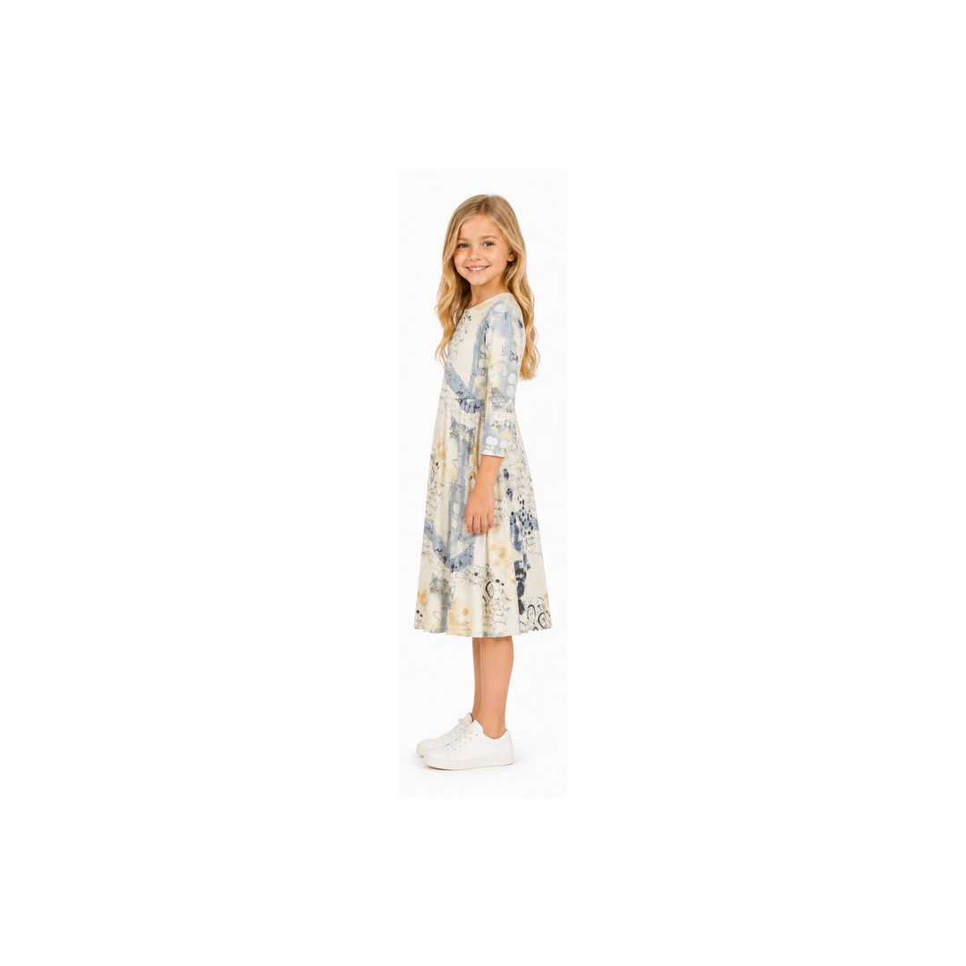 Girls Tunic Dress - Graffiti Print