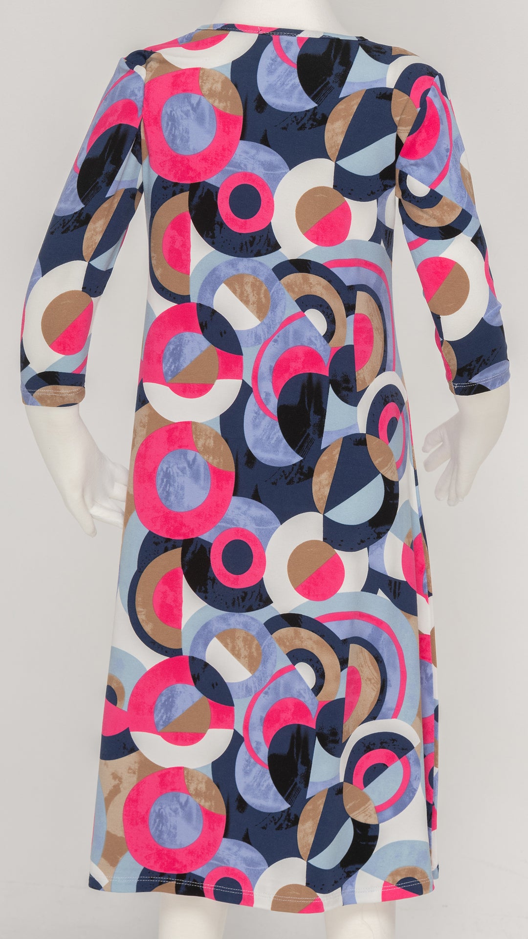 Girls Tunic Dress - Pink/Blue Circles