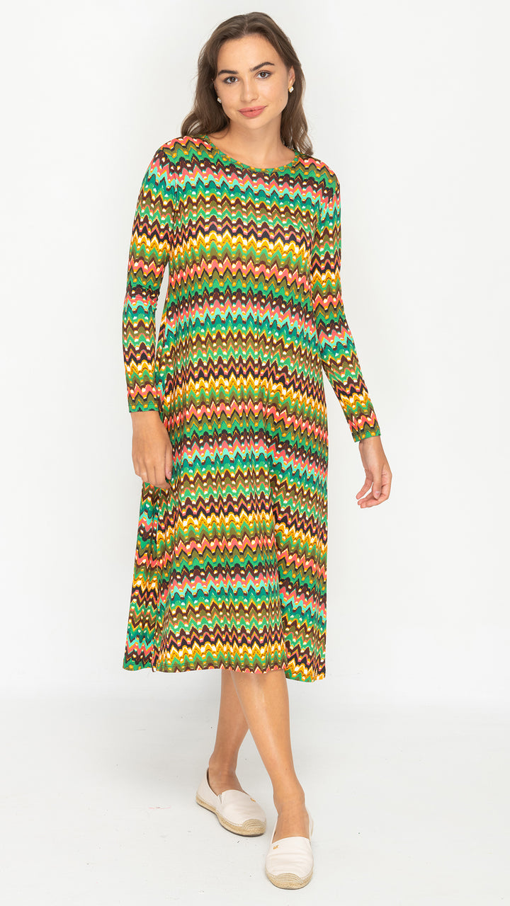 A-Line Jersey Dress - Missoni Print