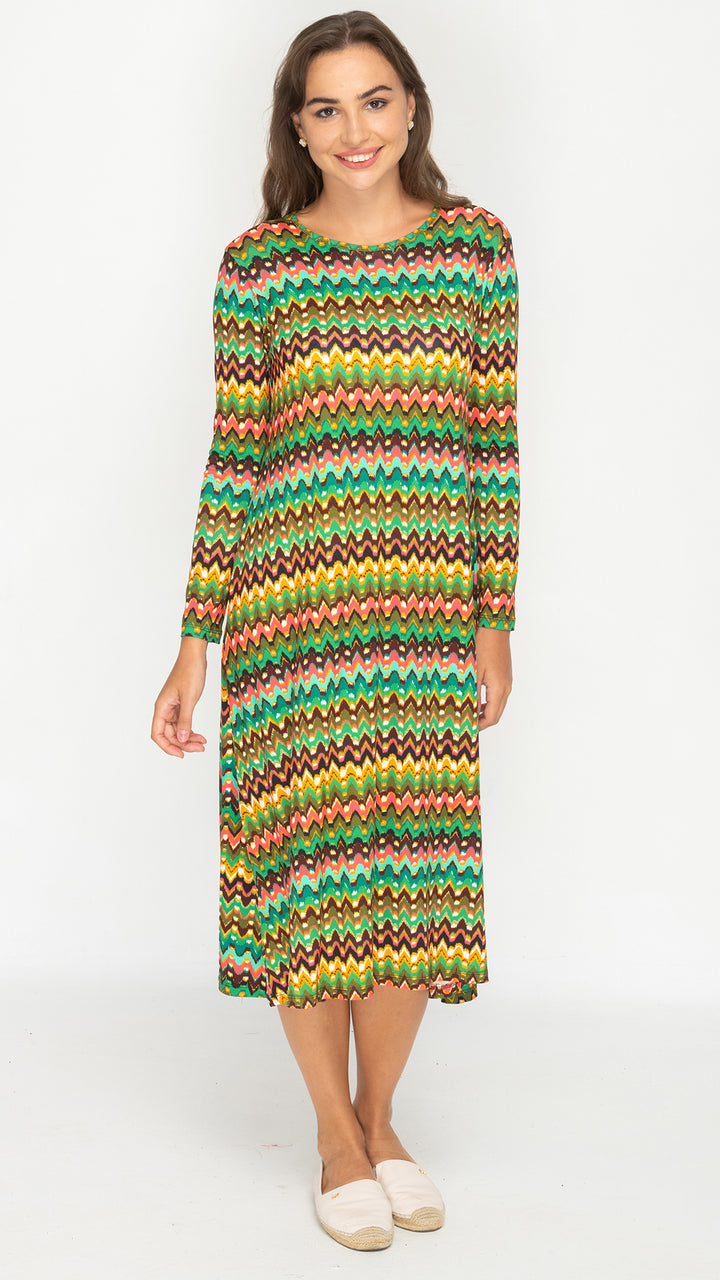 A-Line Jersey Dress - Missoni Print