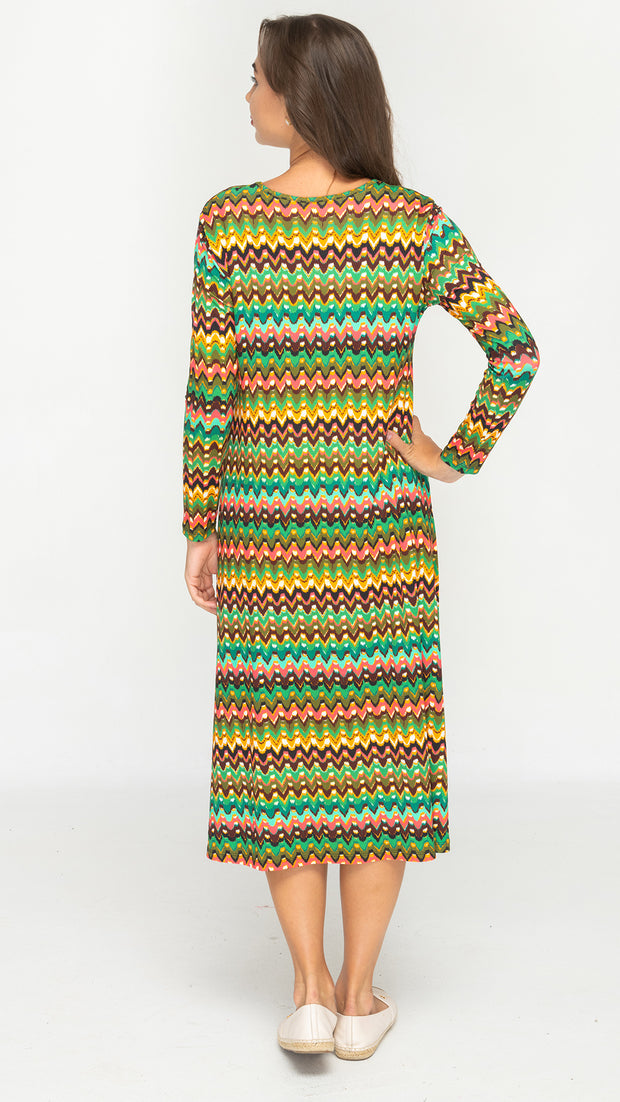 A-Line Jersey Dress - Missoni Print