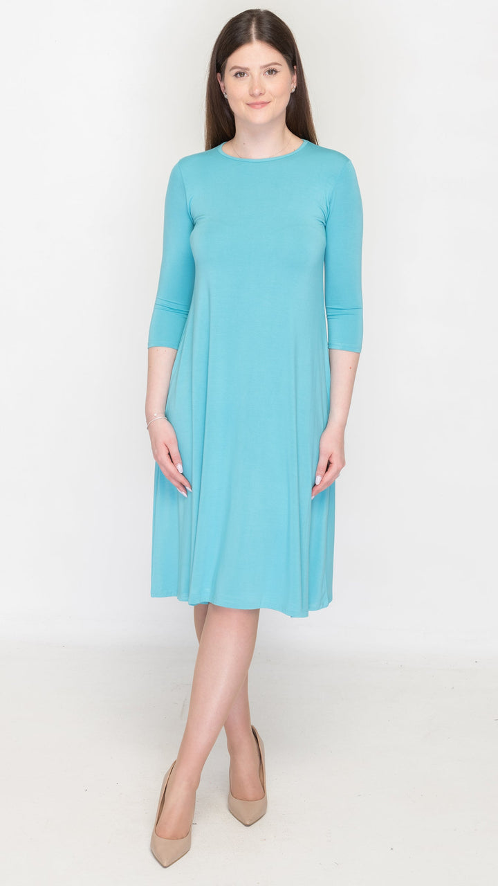 1526 Bamboo Jersey Dress Peacock