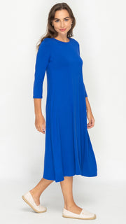 A -Line Bamboo Jersey Dress - Royal Blue