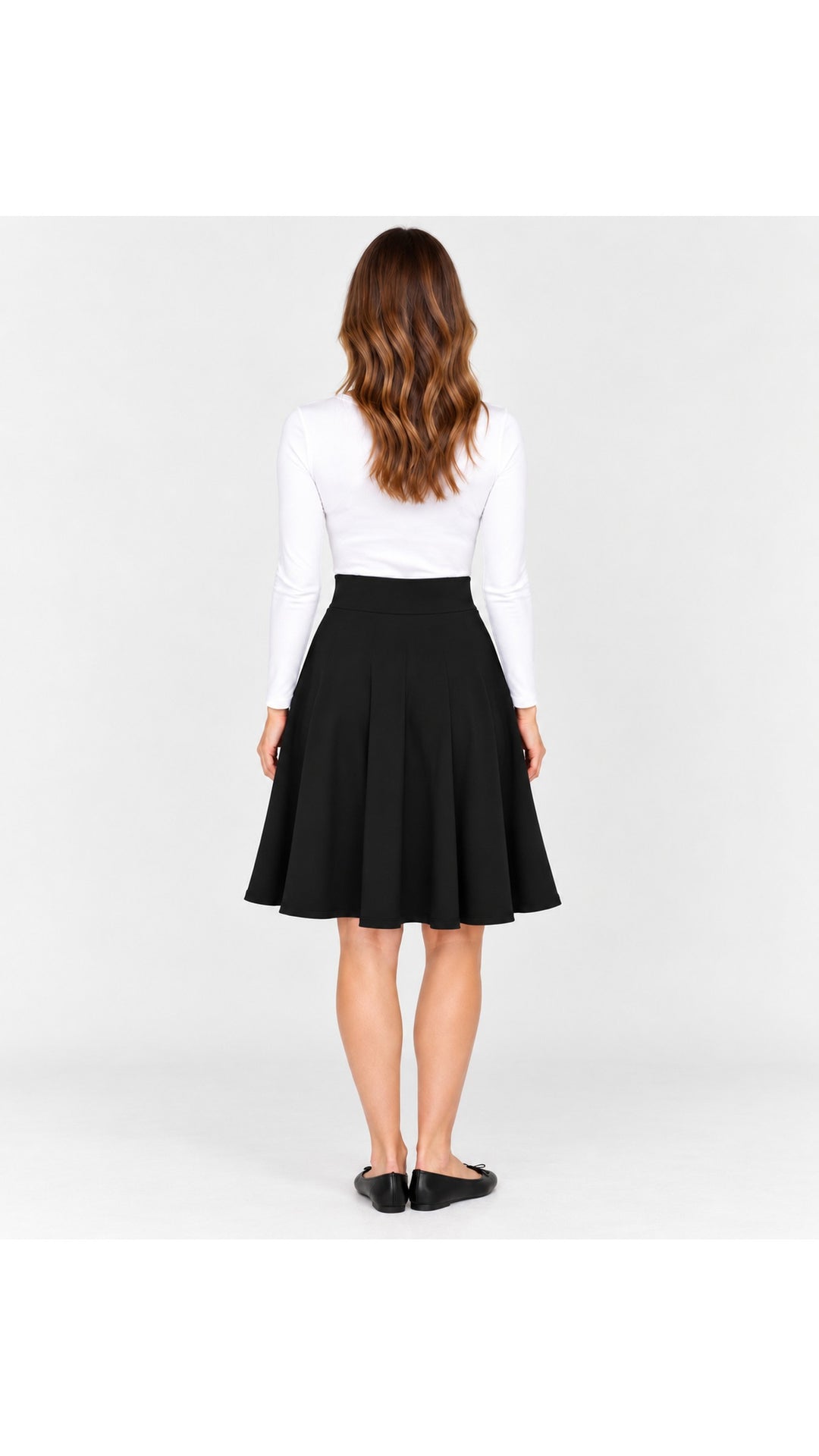 KMW Style 1602 23 inch Black Circle Skirt - back view