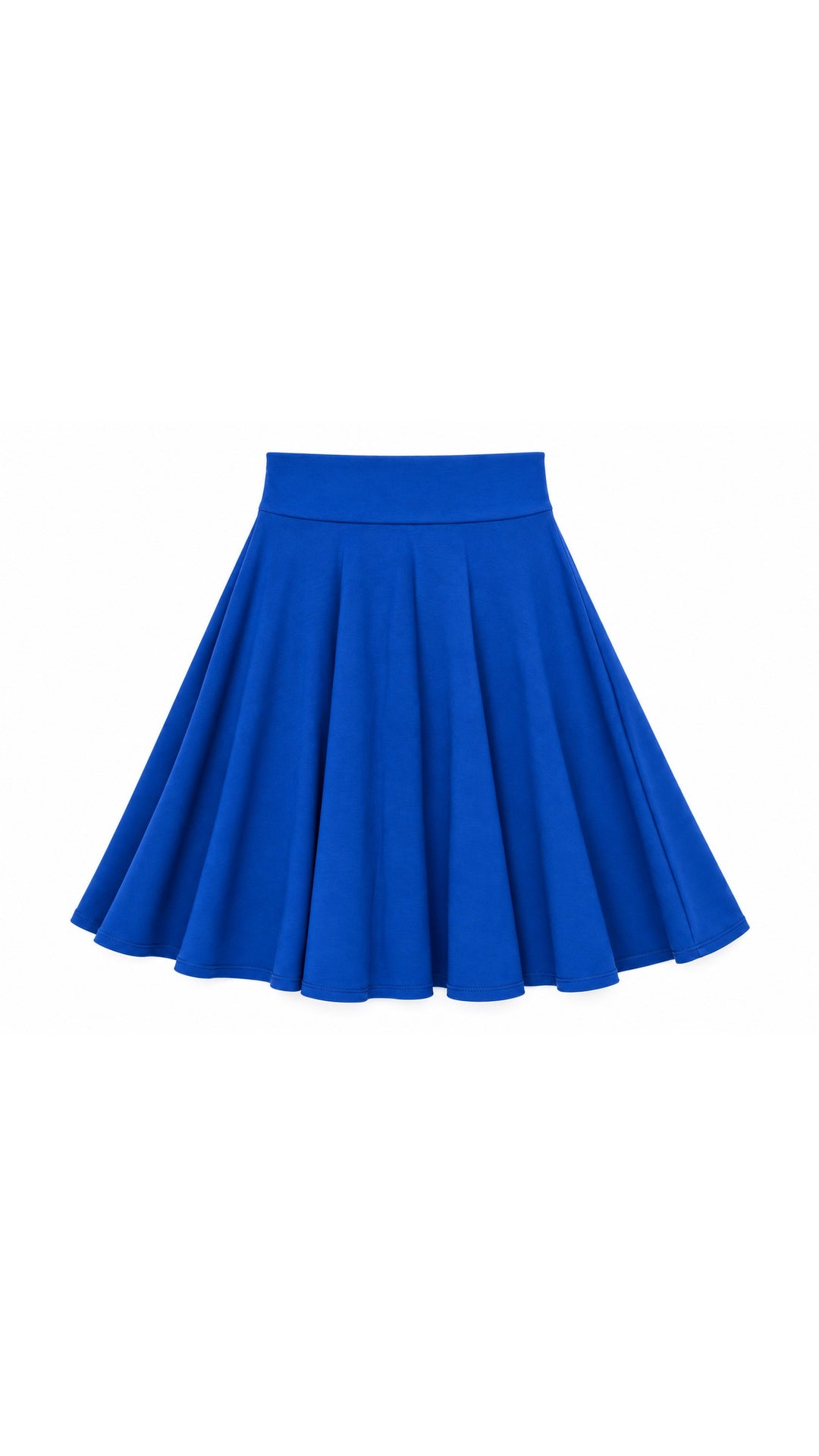 KMW Style 1602 23 inch Royal Blue Circle Skirt - flat lay