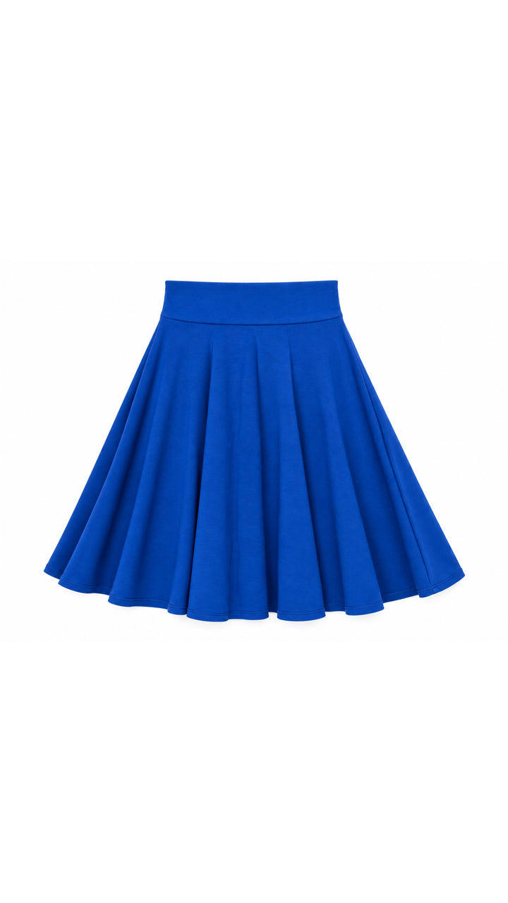 KMW Style 1602 23 inch Royal Blue Circle Skirt - flat lay