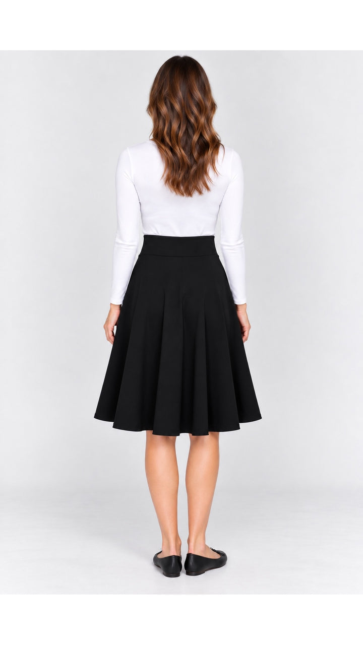 KMW Style 1602 27 inch Black Circle Skirt - back view