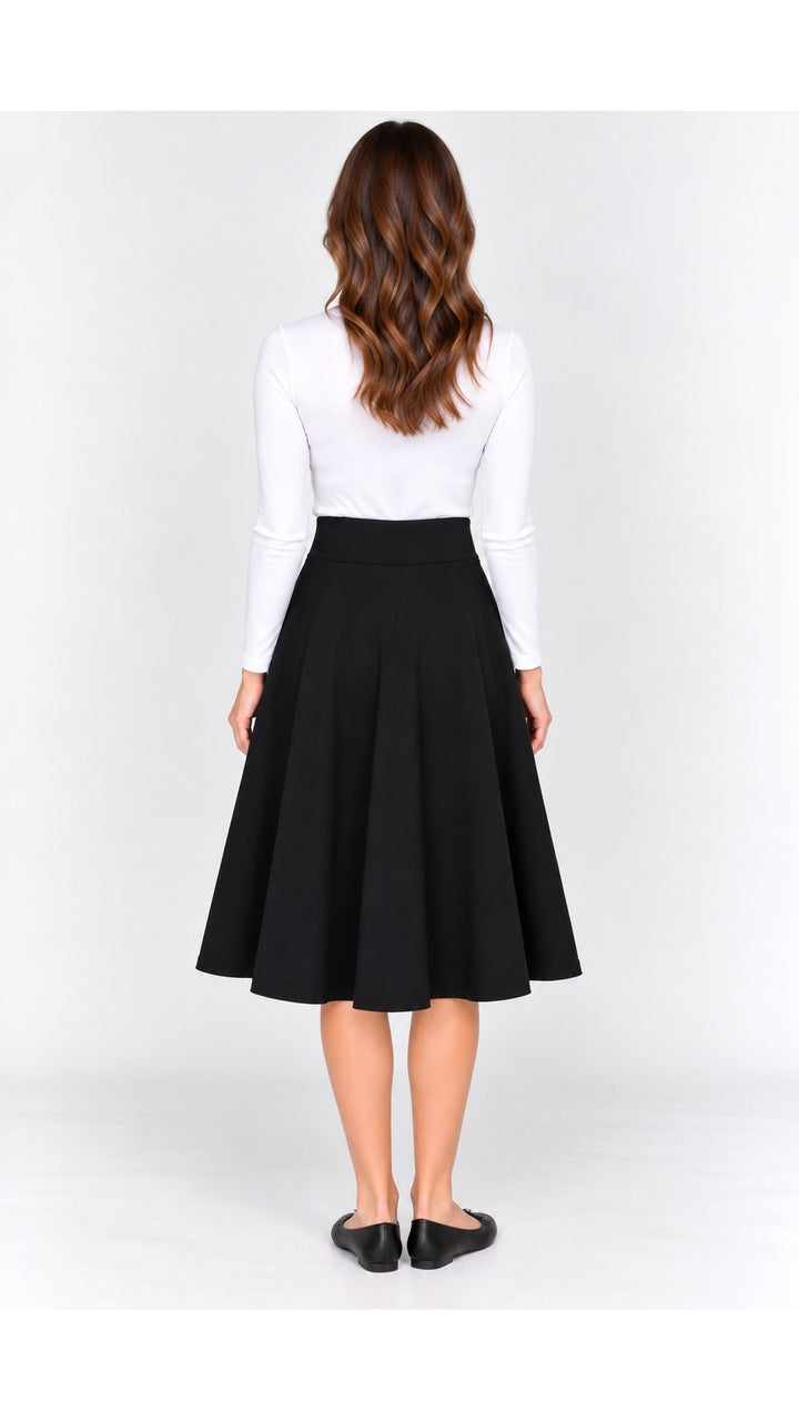 KMW Style 1602 29" Black Circle Skirt - back view