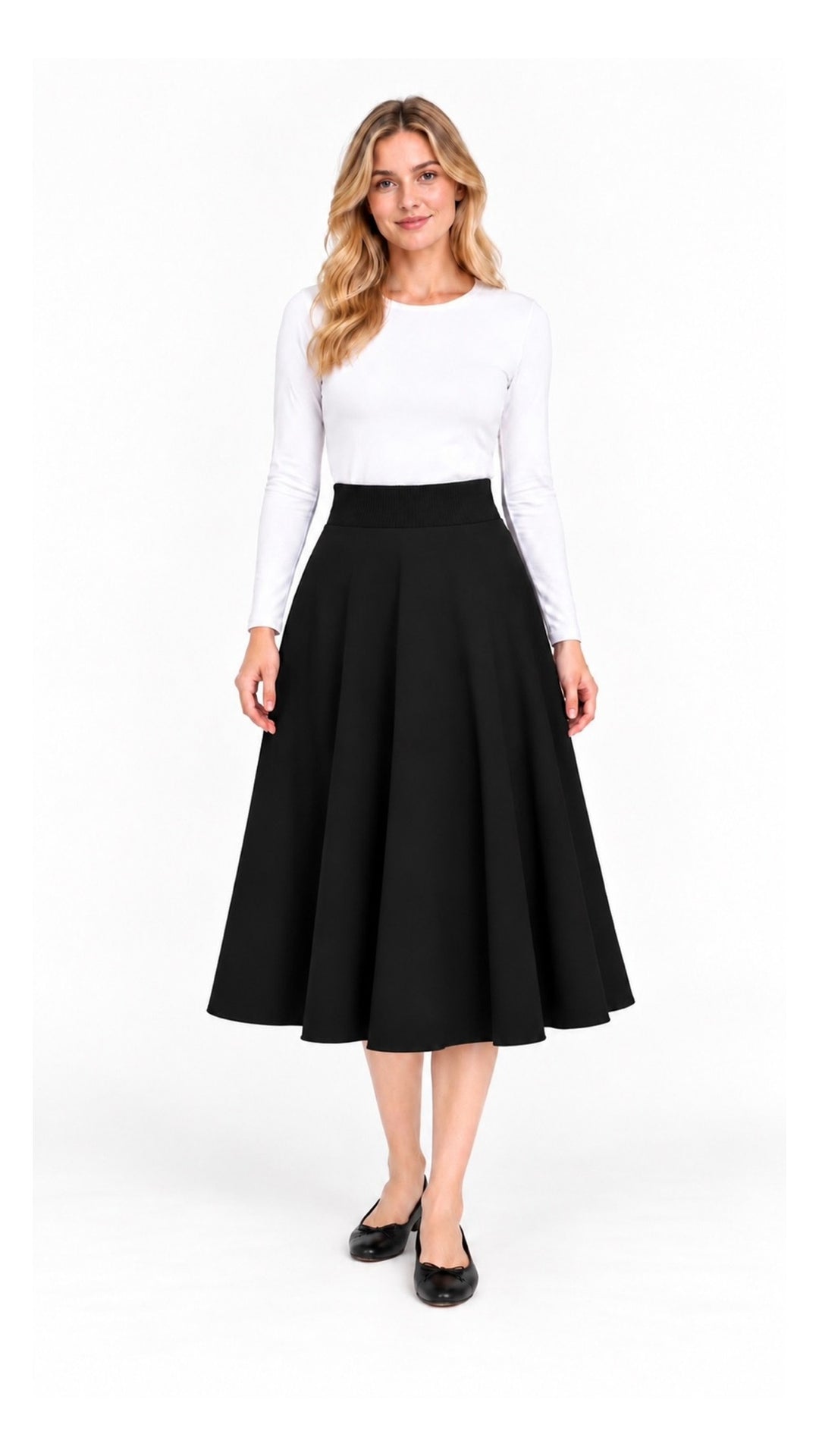 KMW Style 160231 Black Circle Skirt - HERO
