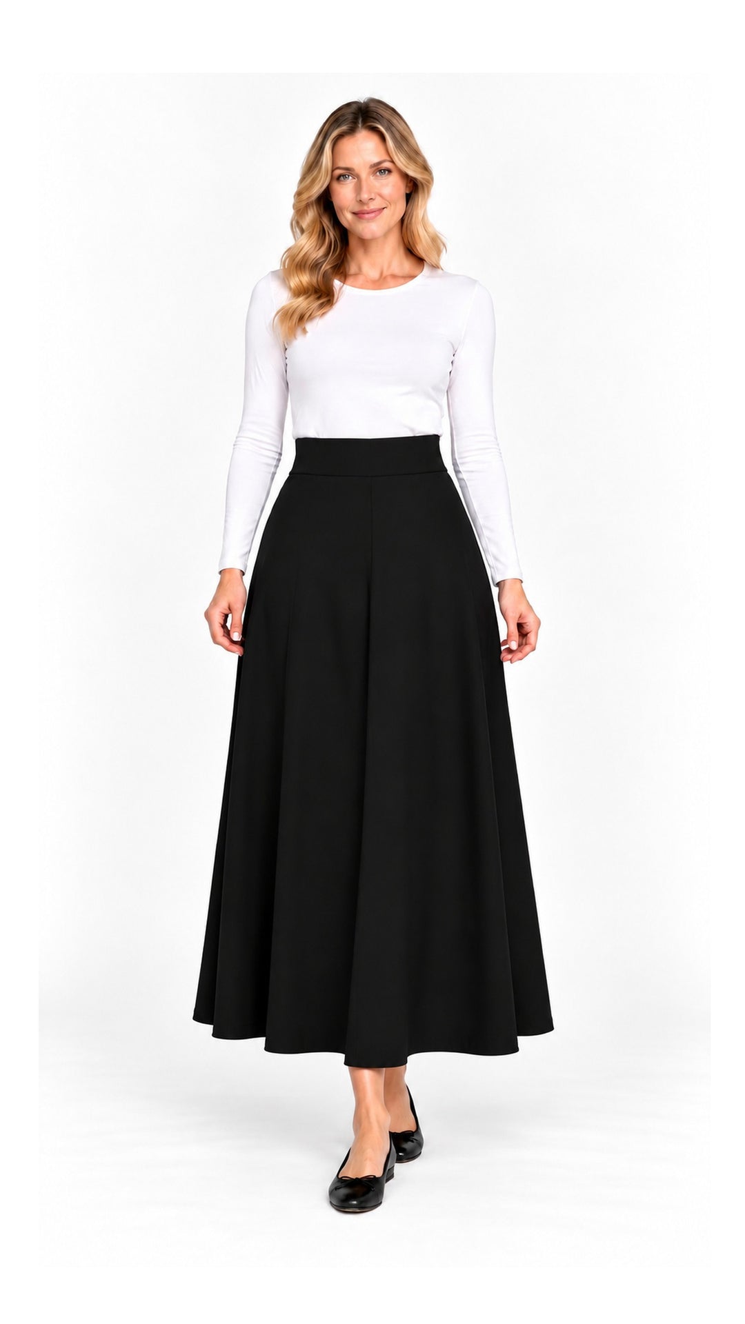KMW Style 160235 Black Circle Skirt - HERO