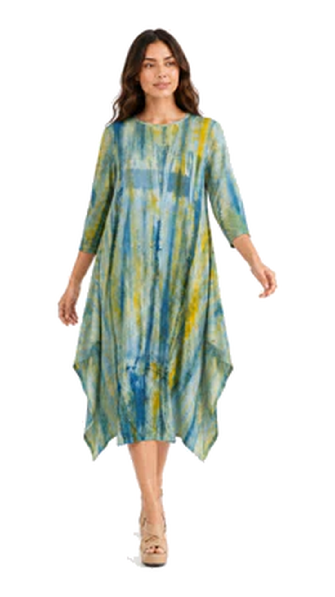 Boho Dress Green Tie Dye