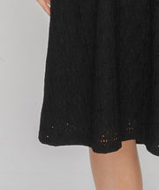 A-Line Dress - Black Eyelet Lace