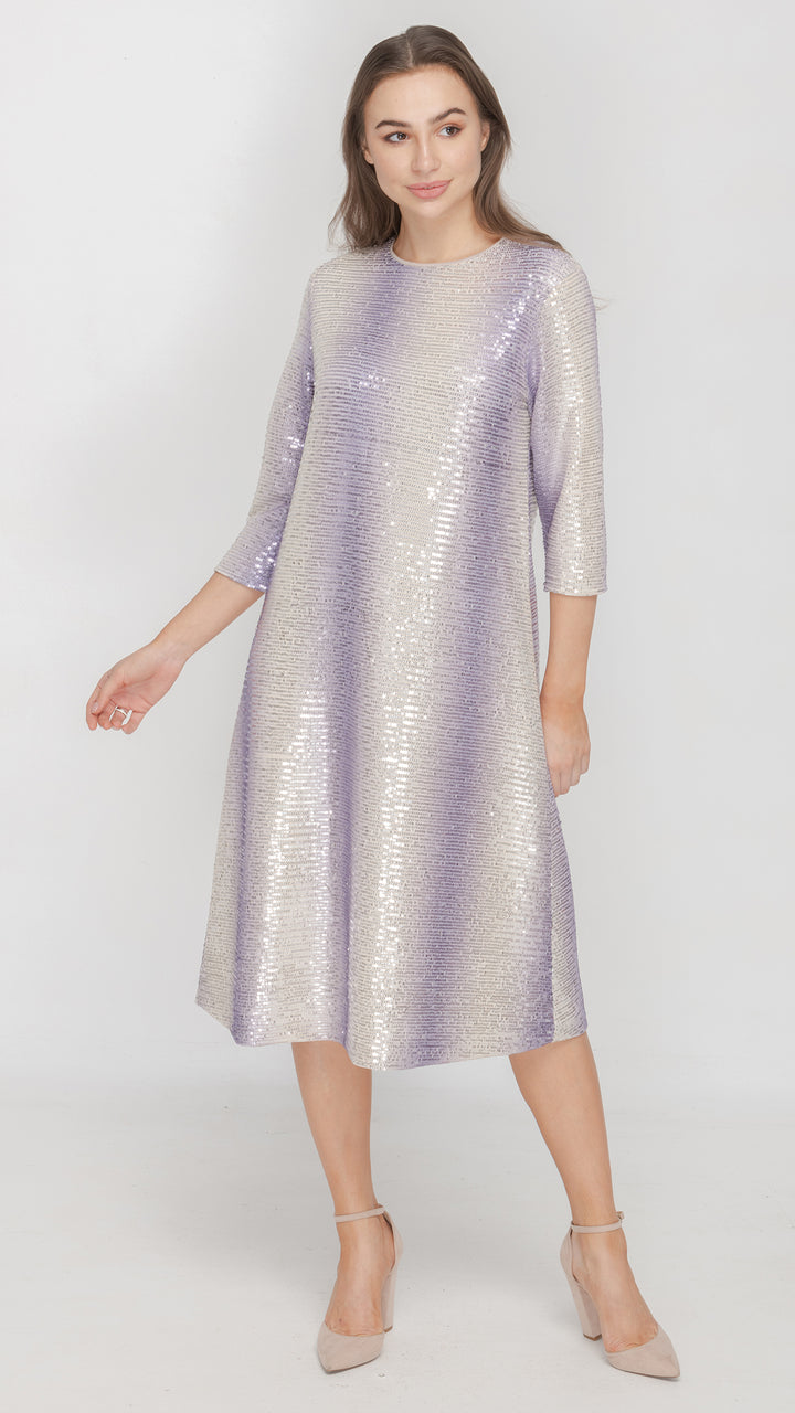 A-Line Dress - Lilac Sequin