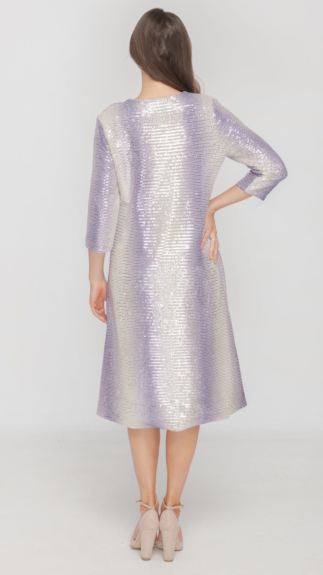 A-Line Dress - Lilac Sequin