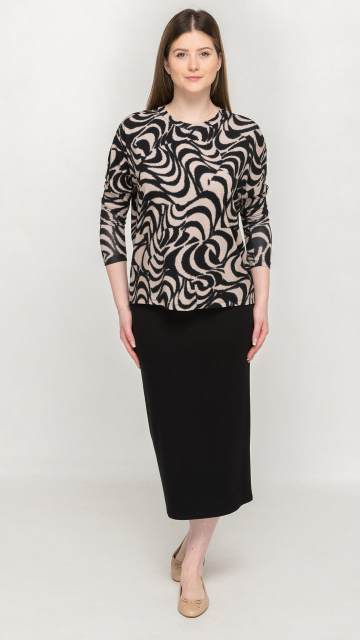 Dolman Monkey Top - Jersey Print