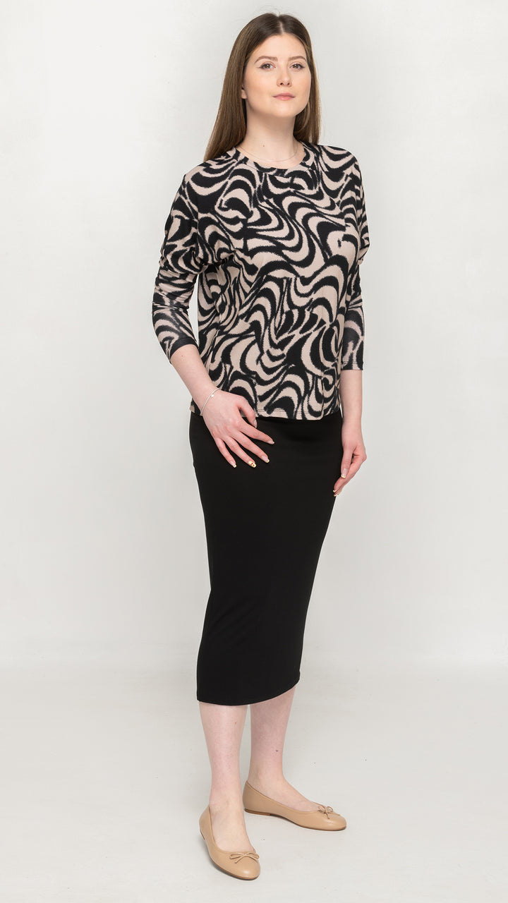 Dolman Monkey Top - Jersey Print