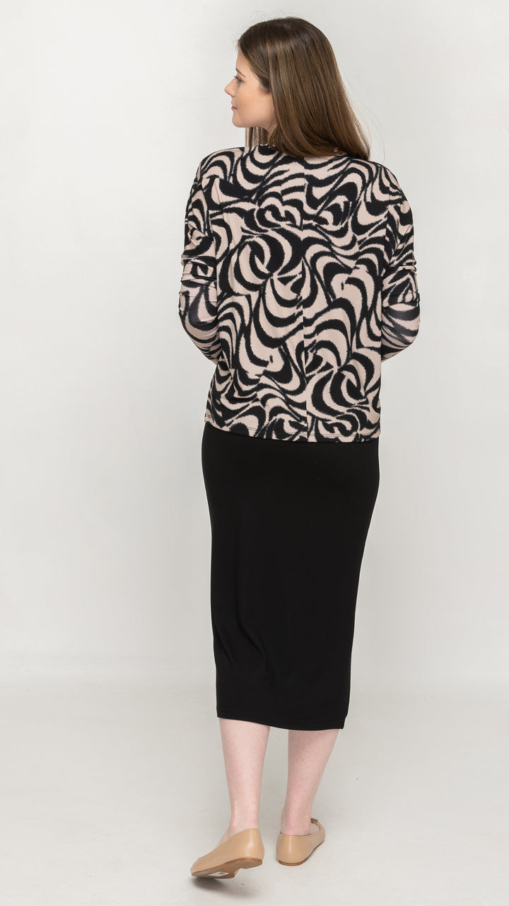Dolman Monkey Top - Jersey Print