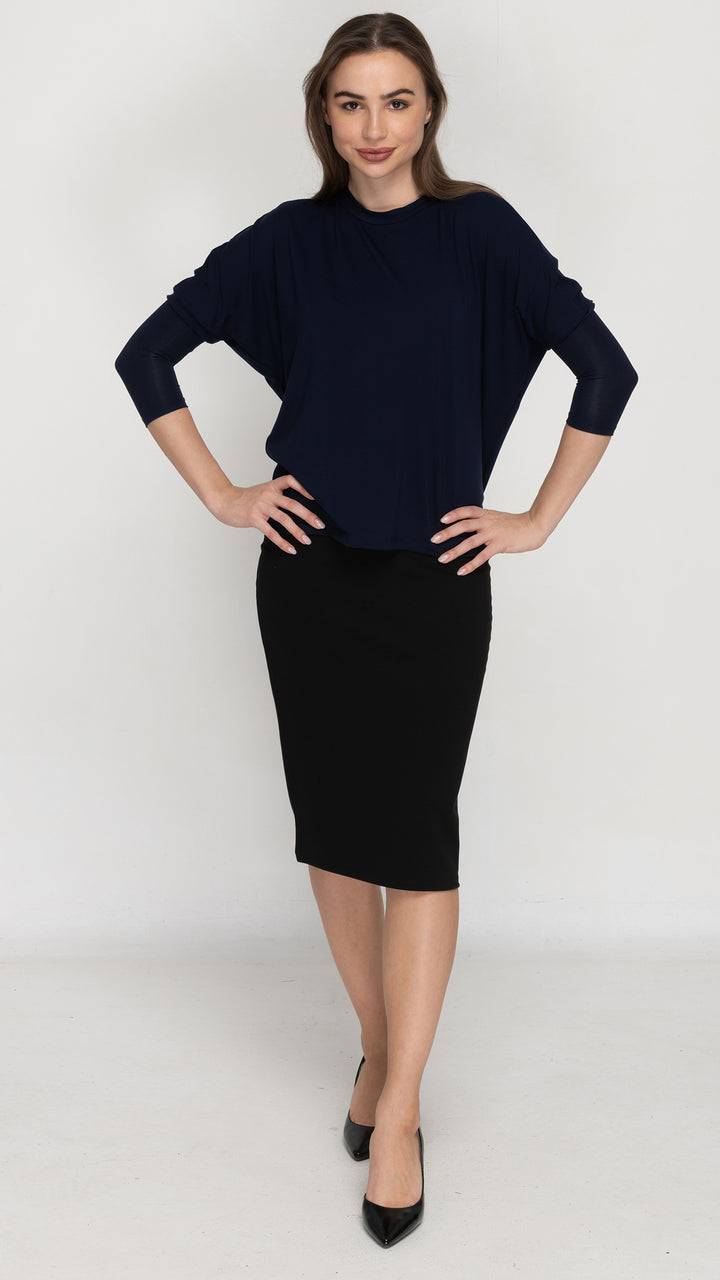 Dolman Monkey Top - Navy